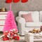 Costway 3ft Unlit Artificial Christmas Halloween Mini Tree Black with Plastic Stand Green/Black/Pink